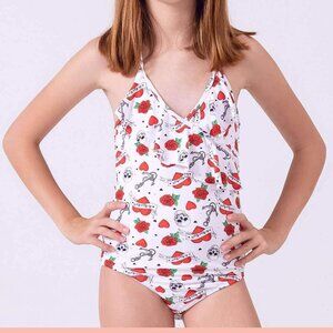 Girls 10/12 NWT  AS ROSE RICH Girls Swimsuit  UPF50+